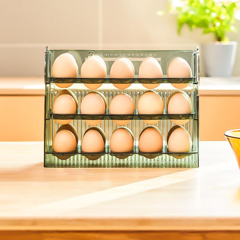 Automatic egg storage box for 30 eggs - space-saving