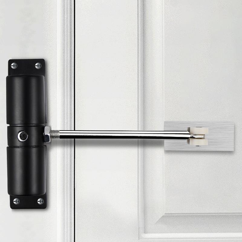 Automatic spring closer for domestic doors