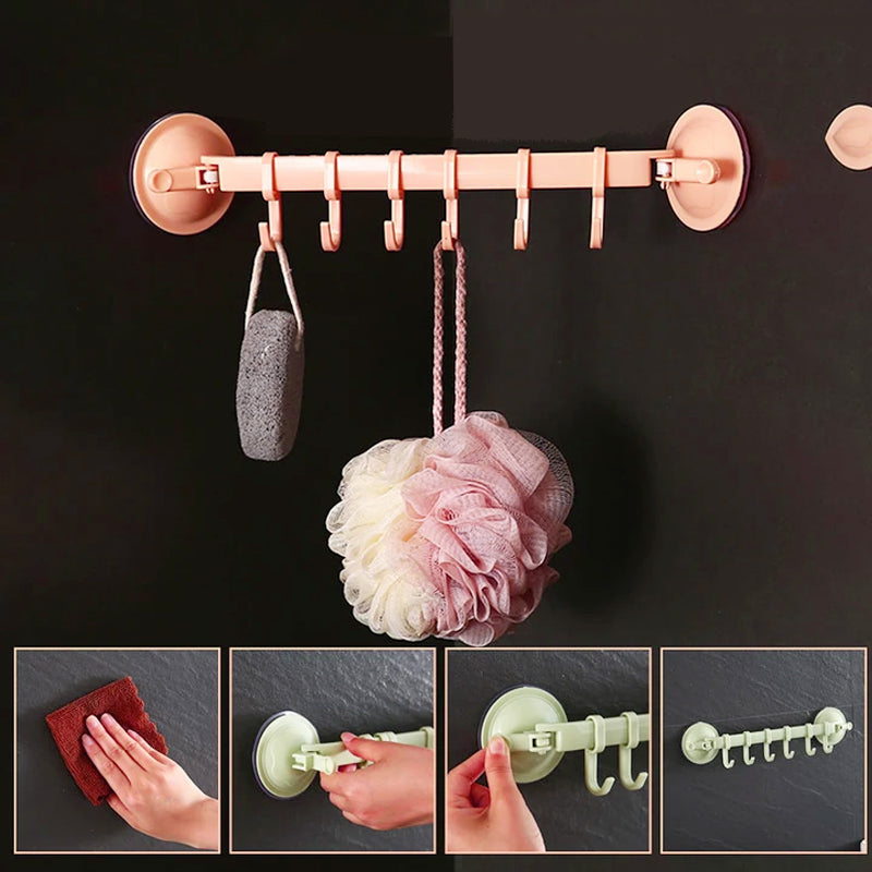 Detachable hooks with suction cup - easy and gentle hanging