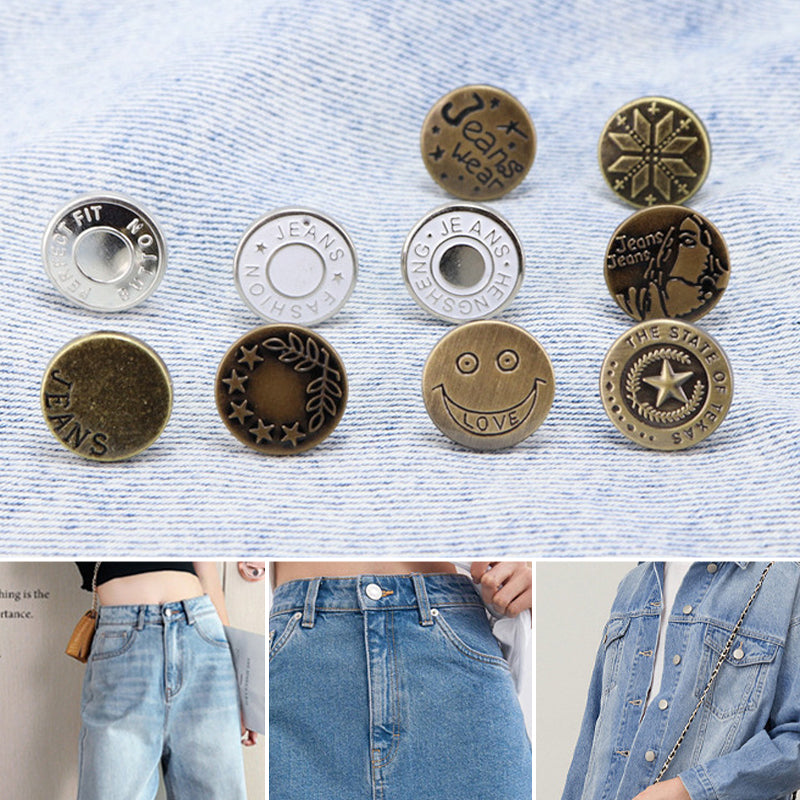 Detachable metal buttons - adjust the garment easily