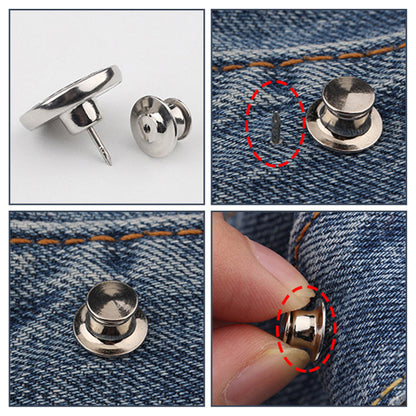 Detachable metal buttons - adjust the garment easily