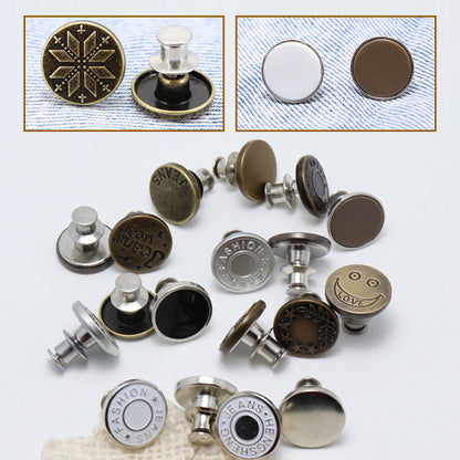 Detachable metal buttons - adjust the garment easily