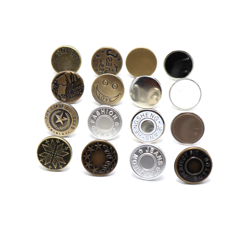 Detachable metal buttons - adjust the garment easily