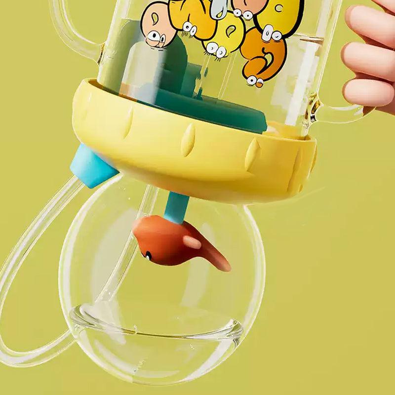 Baby drinking cup with fun whale splash design