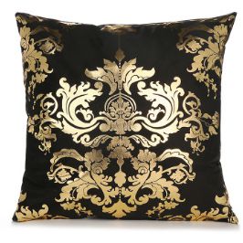 Cushion cover with gold print