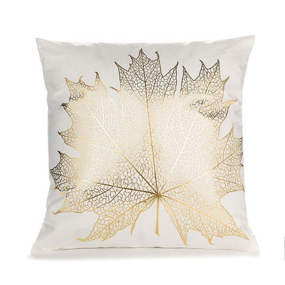 Cushion cover with gold print