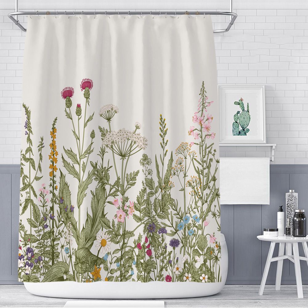 Shower curtain in spring design