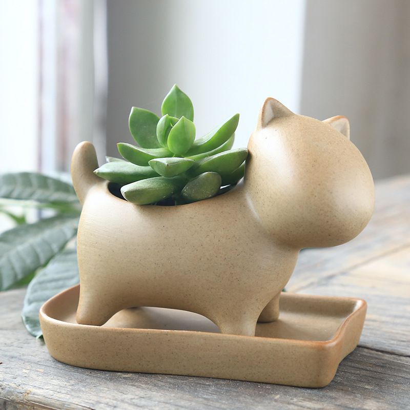 Animal-shaped ceramic flower pots