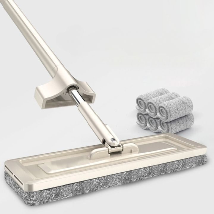 Flat mop with scraping function - width 42 cm