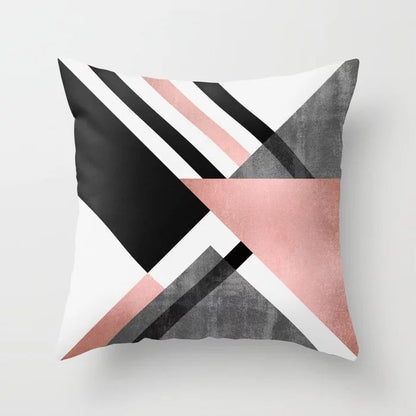 Geometric cushion covers for decorative cushions