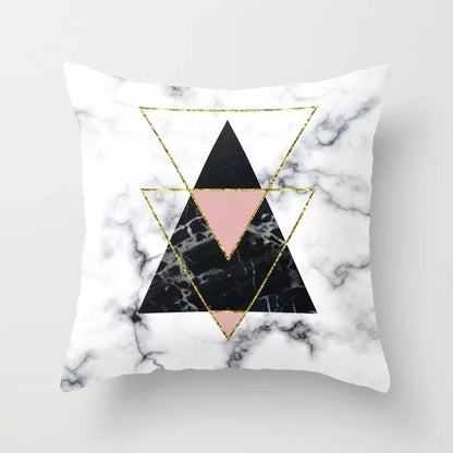 Geometric cushion covers for decorative cushions