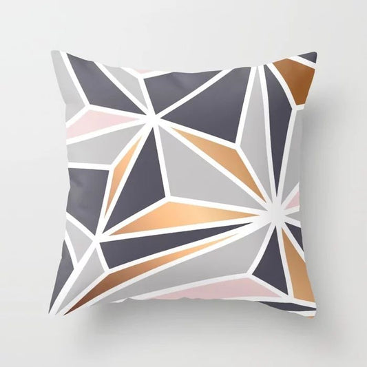 Geometric cushion covers for decorative cushions