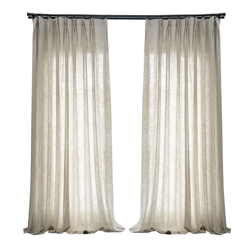 Transparent linen curtains