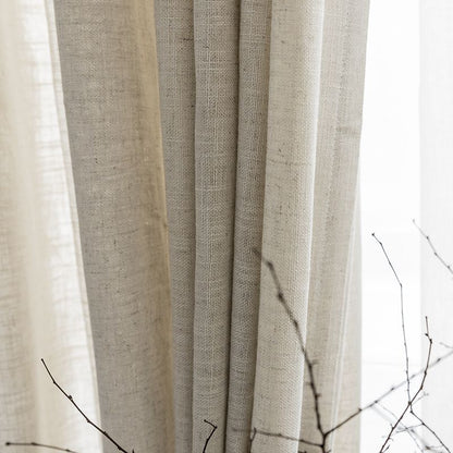 Transparent linen curtains