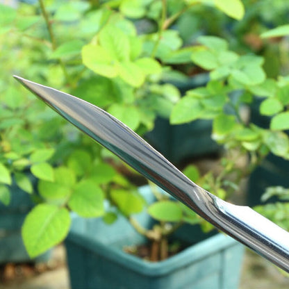 Garden spade in stainless steel with non-slip handle