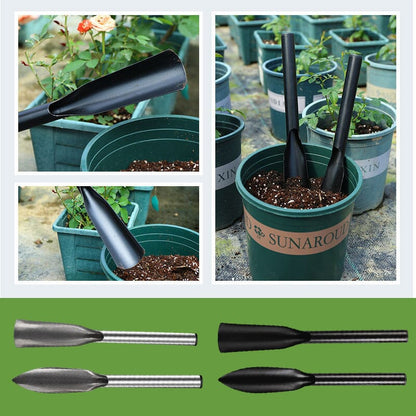 Garden spade in stainless steel with non-slip handle