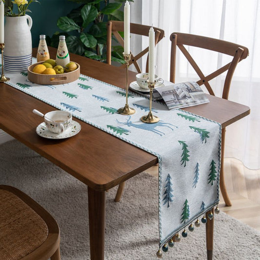 Tablecloth - runner in a minimalist Christmas pattern