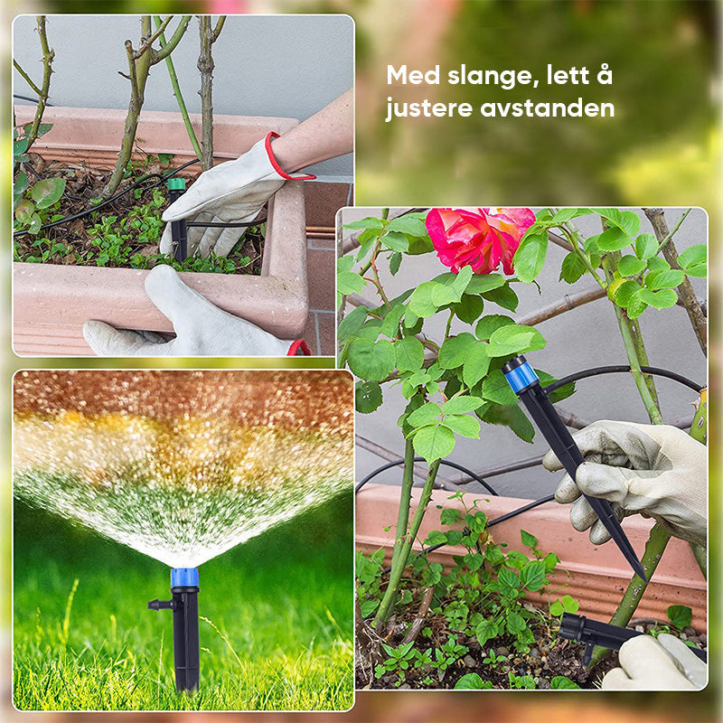 Adjustable garden watering set for efficient watering