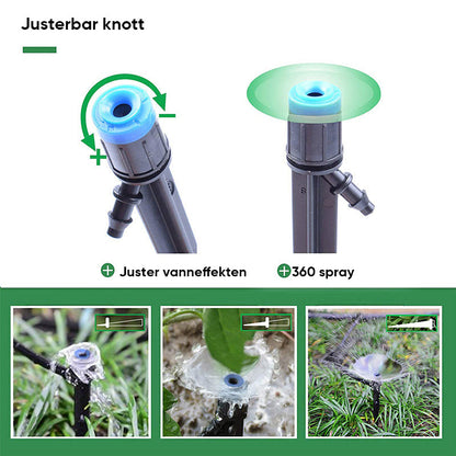 Adjustable garden watering set for efficient watering