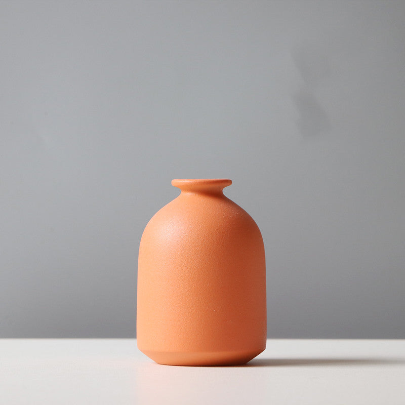 Ceramic vases in colorful designs