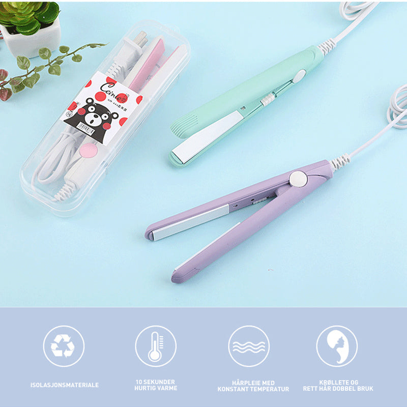 Ceramic mini hair straightener - perfect for travel