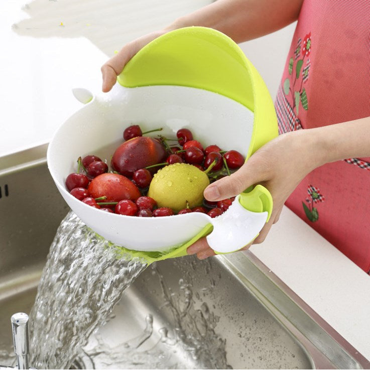 Combi strainer: colander and salad bowl