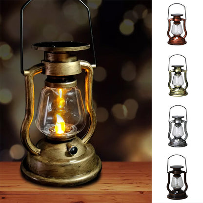 Led solar light retro kerosene lamp