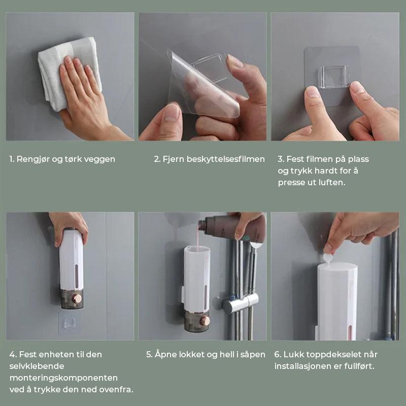 Manual soap dispenser for wall mounting