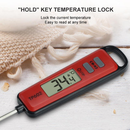 Food thermometer with instant reading and long probe