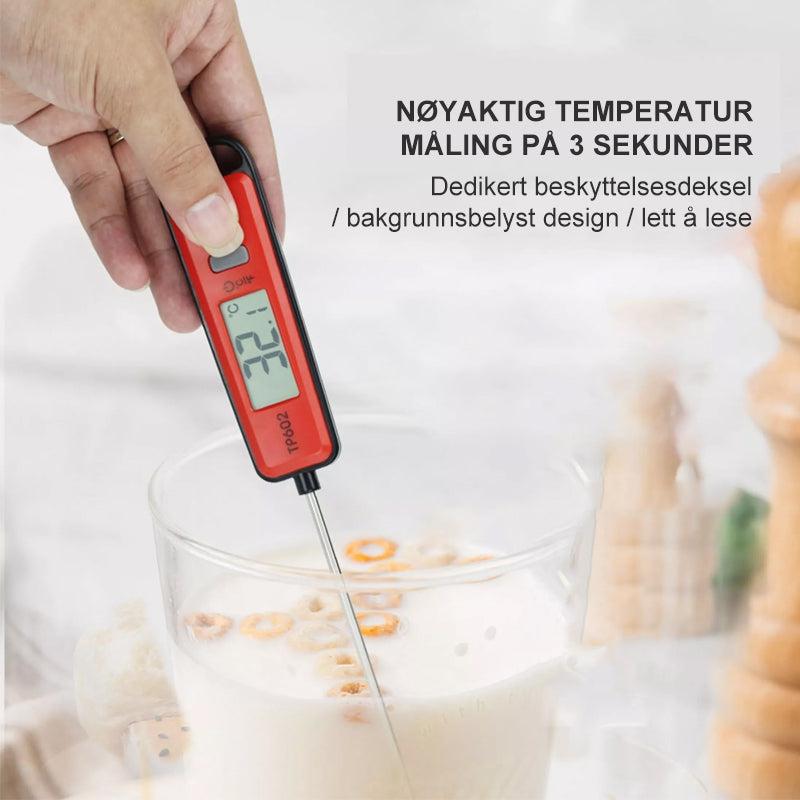 Food thermometer with instant reading and long probe