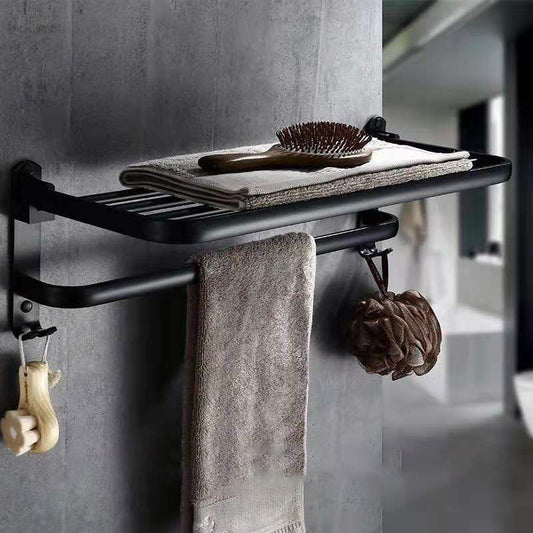 Bathroom shelf in matt black