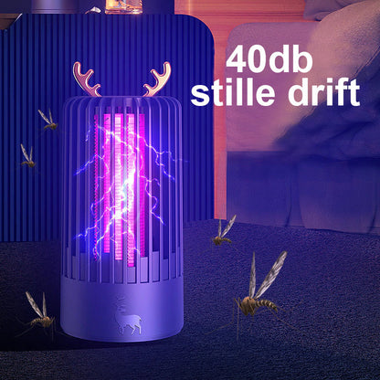 Mosquito lamp with ultraviolet technology and antler decoration