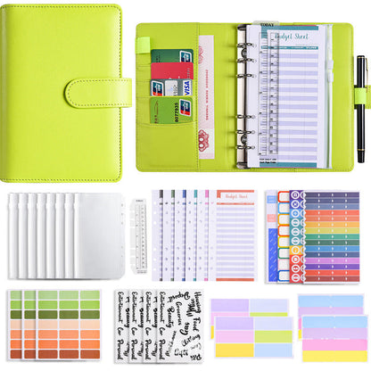 Finance organizer set with budget binder and zipped pockets