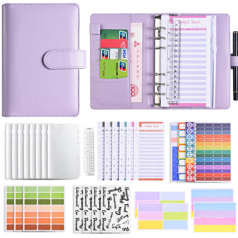 Finance organizer set with budget binder and zipped pockets