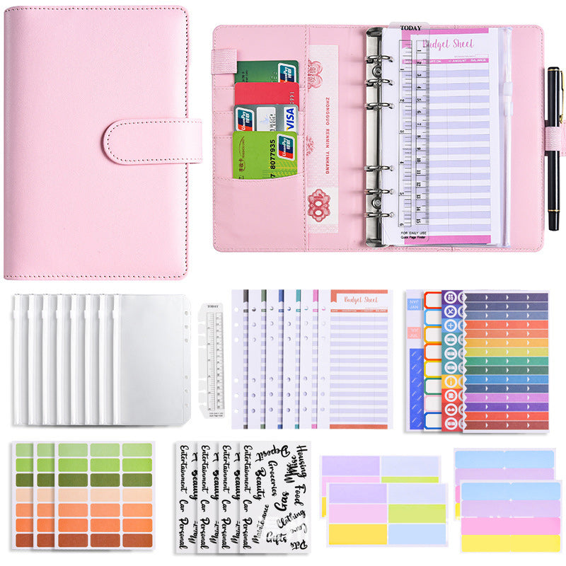 Finance organizer set with budget binder and zipped pockets