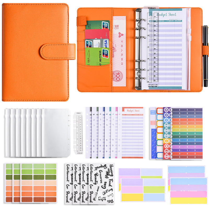 Finance organizer set with budget binder and zipped pockets