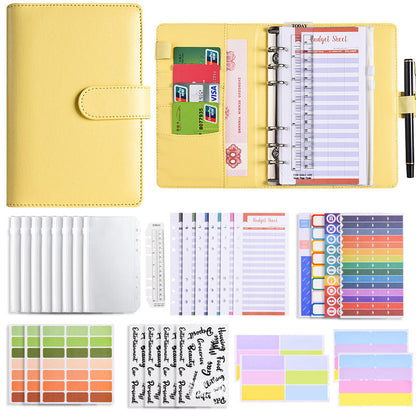 Finance organizer set with budget binder and zipped pockets