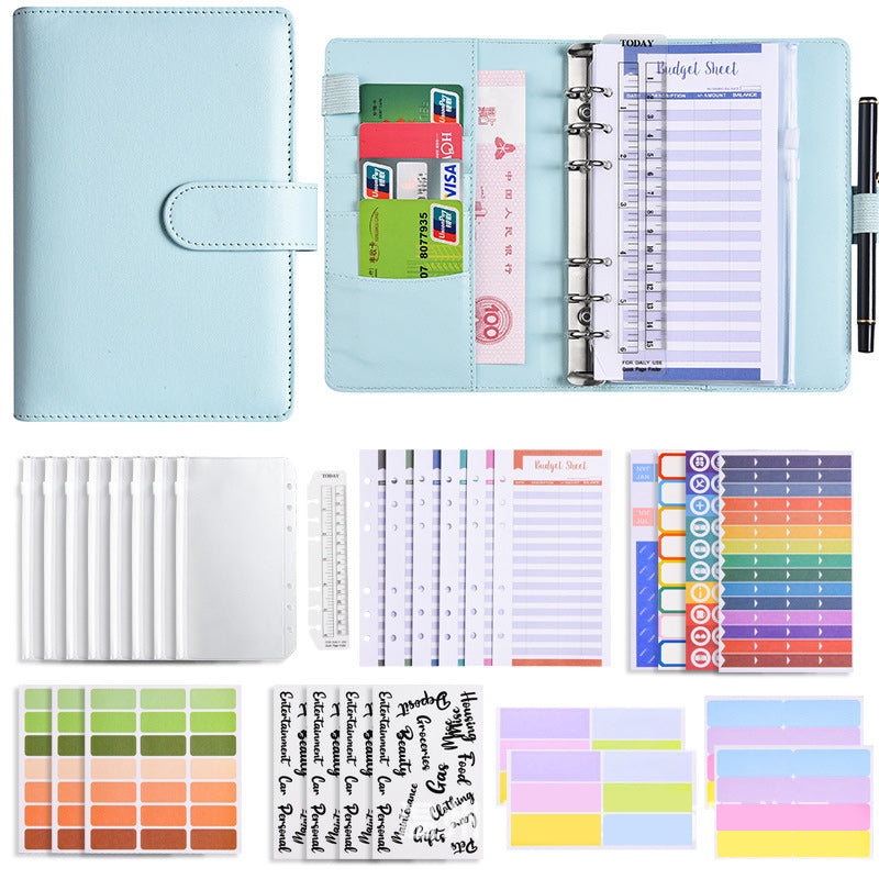 Finance organizer set with budget binder and zipped pockets