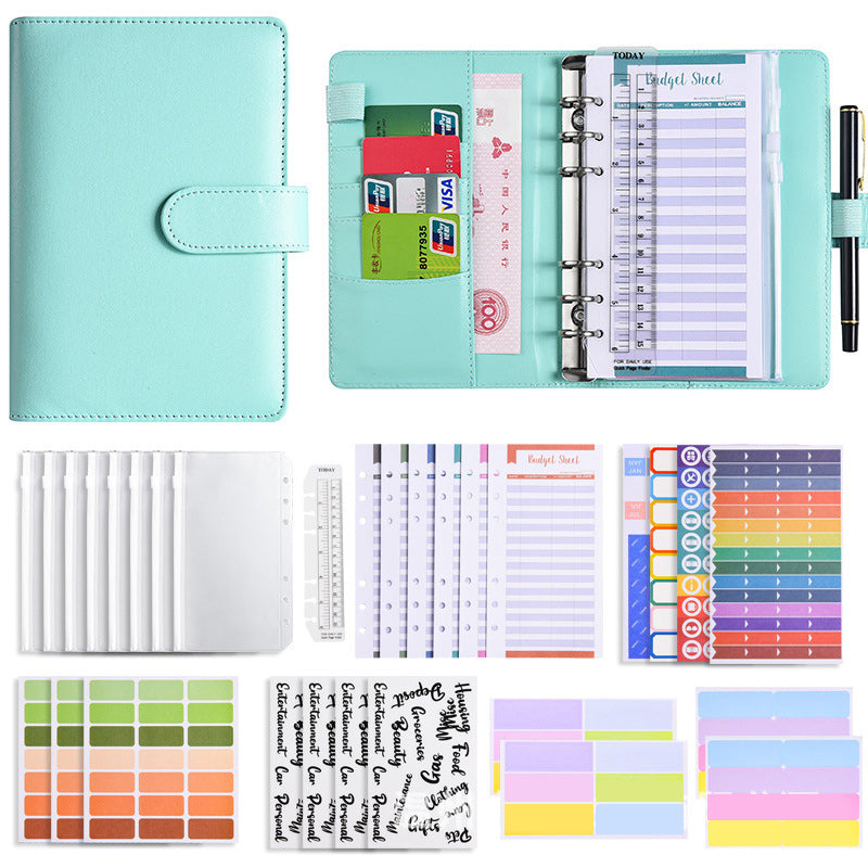 Finance organizer set with budget binder and zipped pockets