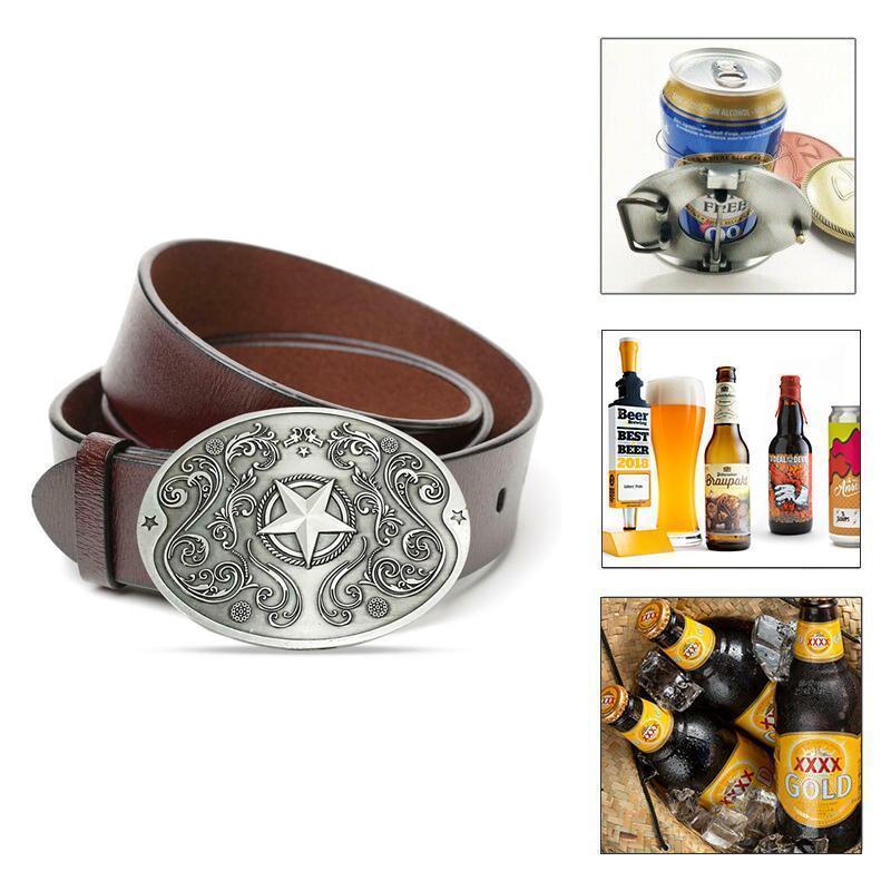 Beer belt buckle - stylish &amp; practical beer holder