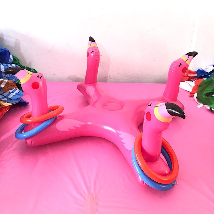 Inflatable ring game - flamingo