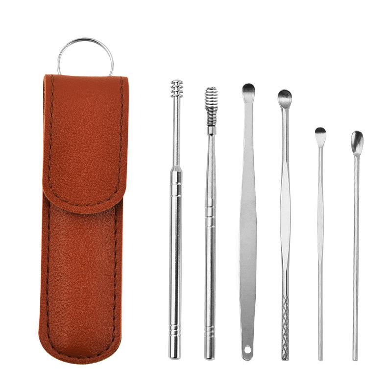 Stainless steel earwax removal set - 6 pieces