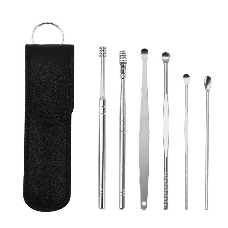 Stainless steel earwax removal set - 6 pieces