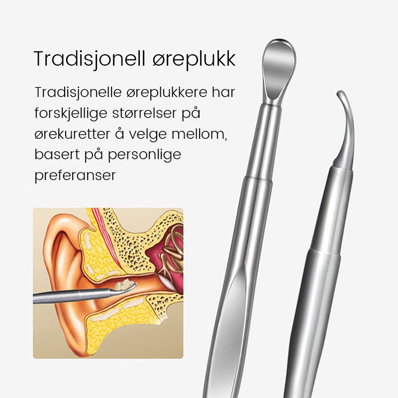 Stainless steel earwax removal set - 6 pieces