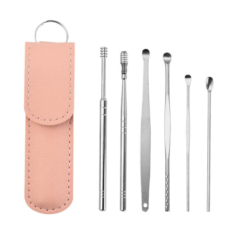 Stainless steel earwax removal set - 6 pieces