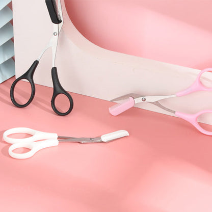 Eyebrow scissors with comb for precise trimming