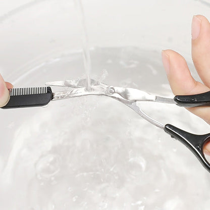 Eyebrow scissors with comb for precise trimming