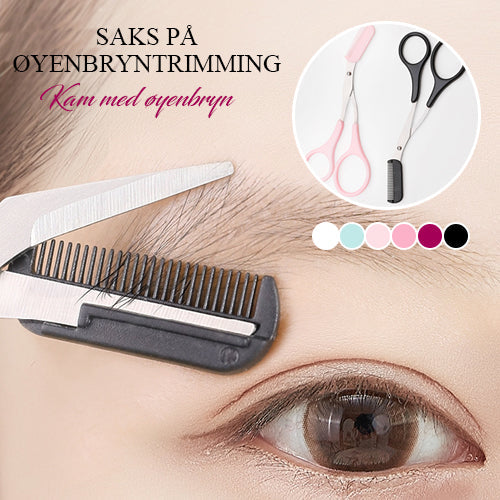 Eyebrow scissors with comb for precise trimming