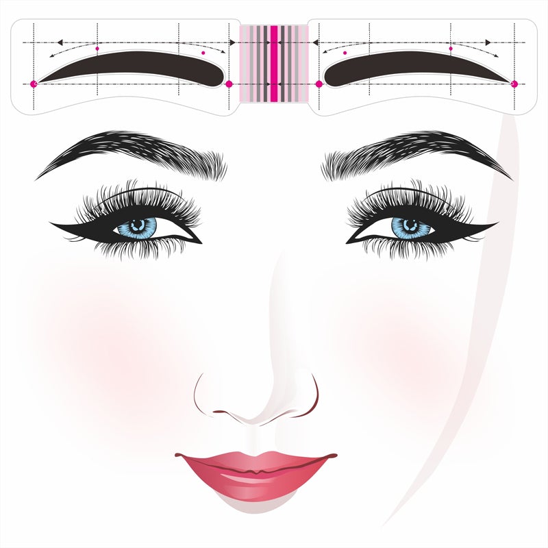 Eyebrow stencils - 12 styles for perfect brows