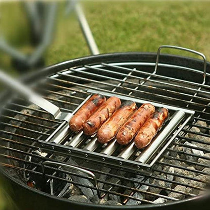 Sausage roll for even grilling of sausages